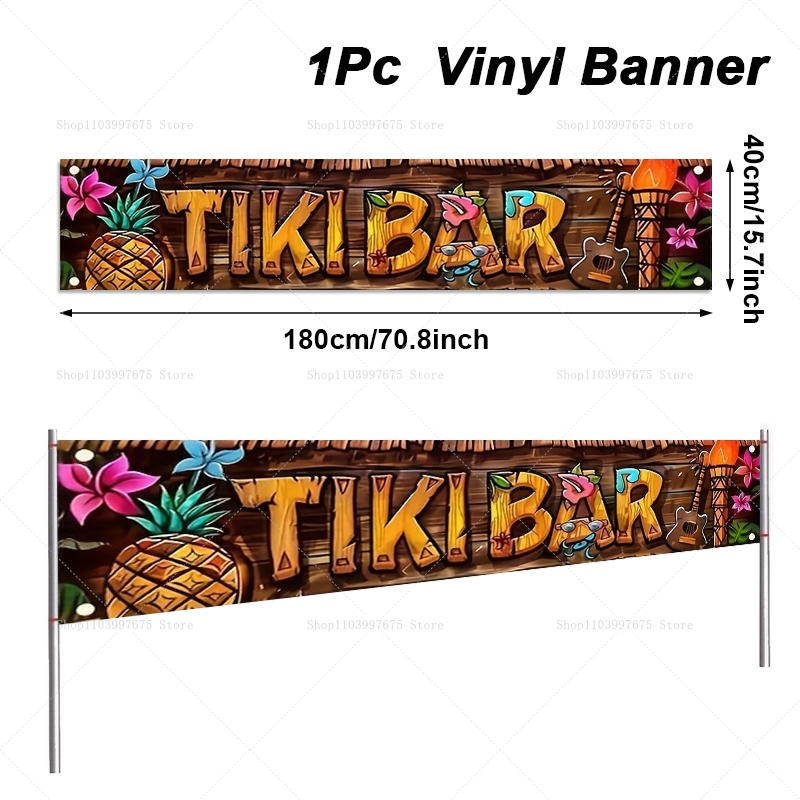 Banner de Bar Tiki, decoracion - Car Accessories Nearby reseña y precio