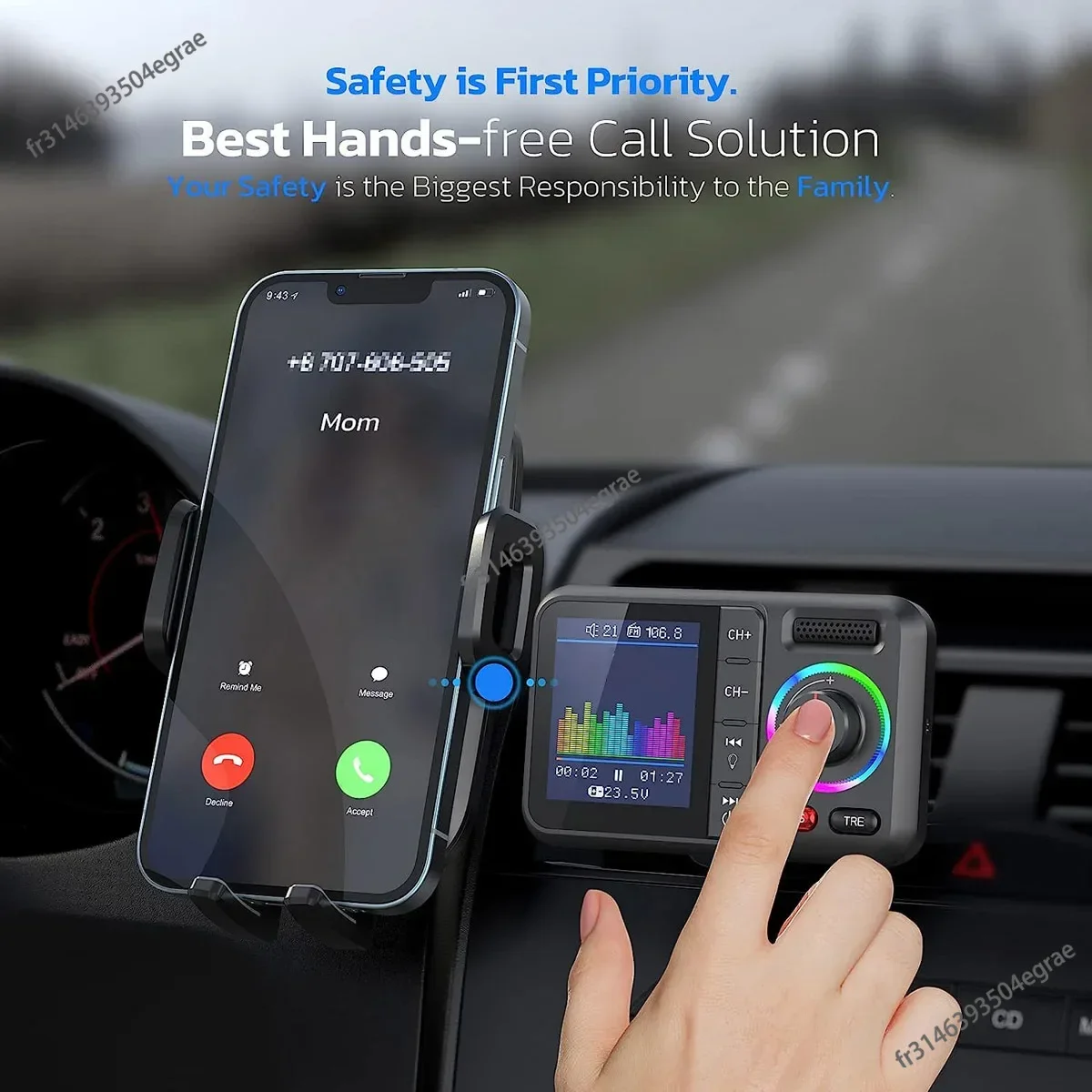Transmisor FM Inalámbrico con  - Wireless Car Charger reseña y precio