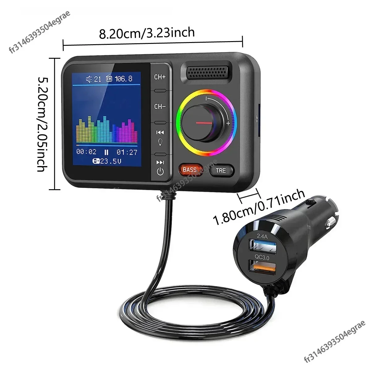 Transmisor FM Inalámbrico con  - Wireless Car Charger reseña y precio